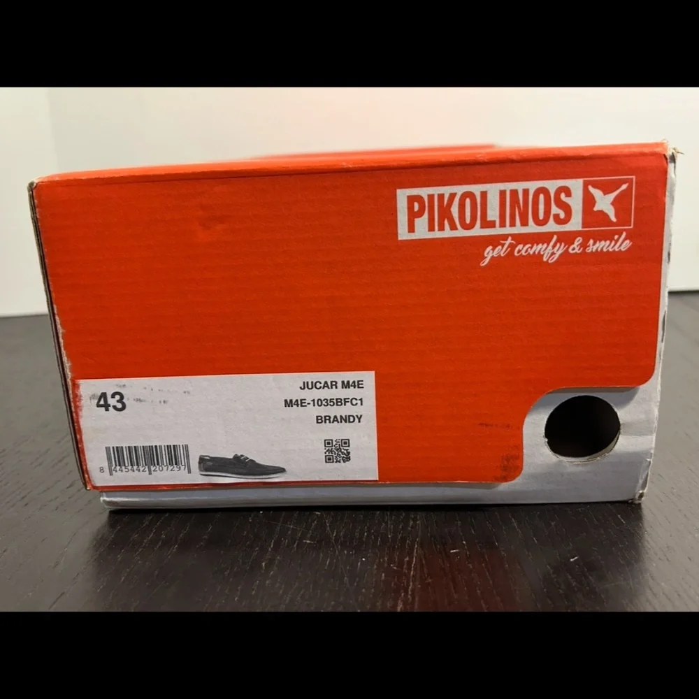 Pikolinos Jucar M4E-1035BFC1 Boat Shoes Brandy Leather Mens EU 43/US 9-9.5